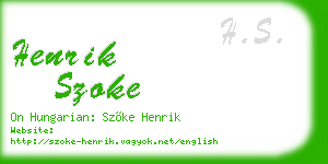 henrik szoke business card